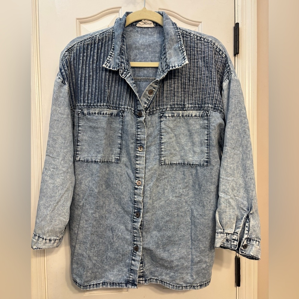 Chambray button down shirt